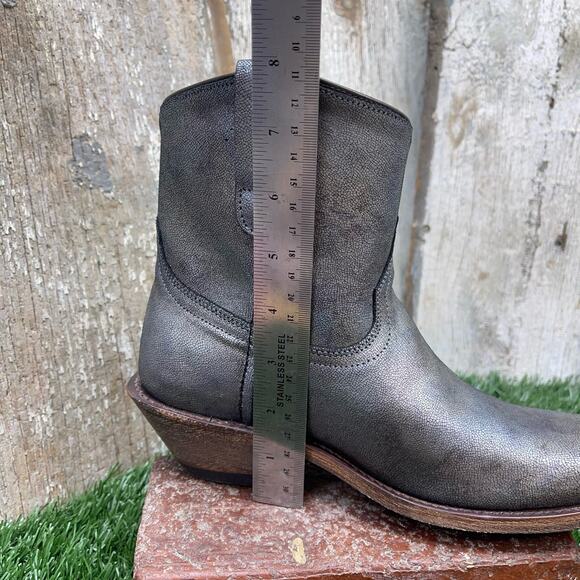 COFI Leathers Silver Oil Slick Spill Short Cowboy Boots Women's 7 - Picture 11 of 11